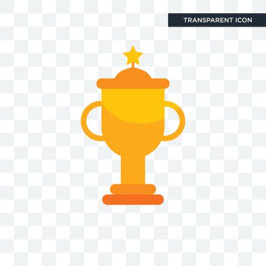 Saydam arka plan üzerinde kupa lo izole kupa vektör simgesi