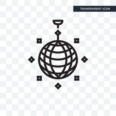 Saydam arka plan üzerinde ayna top logo tasarımı izole ayna top vektör simgesi