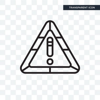Vektör simgesi üzerinde şeffaf arka plan izole uyarı, uyarı 
