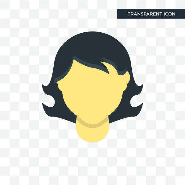 Frau Haarvektorsymbol isoliert auf transparentem Hintergrund, Frau — Stockvektor