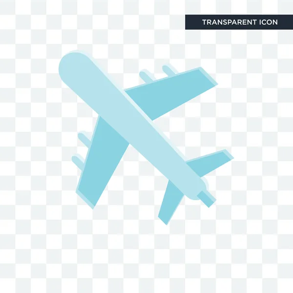 Vector vlakpictogram geïsoleerd op transparante achtergrond, vliegtuig logo — Stockvector