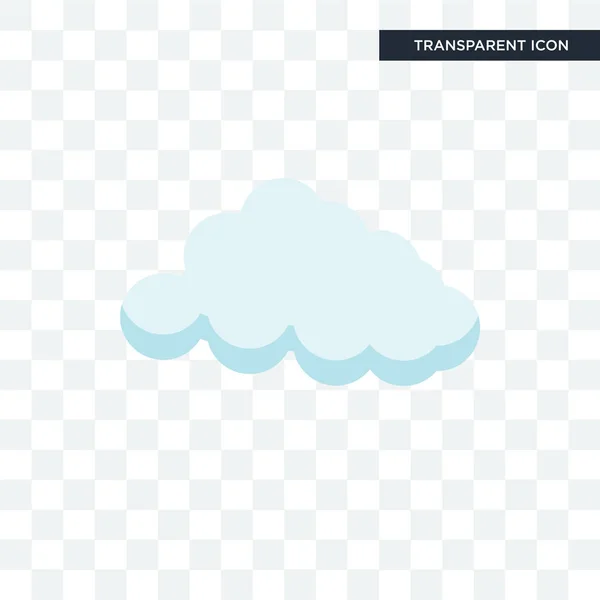 Cloude vector pictogram geïsoleerd op transparante achtergrond, Cloude lo — Stockvector