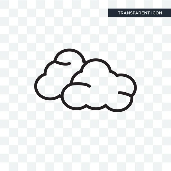 Saydam arka plan üzerinde bulut logo izole bulut vektör simgesi — Stok Vektör