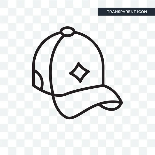 在透明背景上隔离的 cap 矢量图标, 盖帽徽标设计 — 图库矢量图片