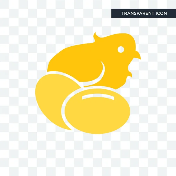 Chick vektor ikonen isolerad på transparent bakgrund, chick logotyp — Stock vektor