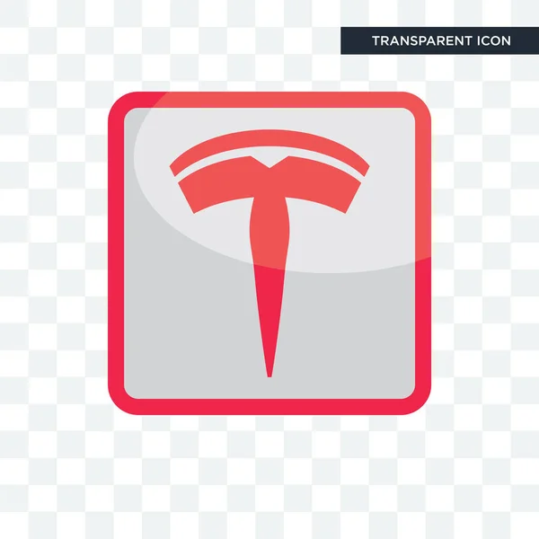 Icono del vector tesla aislado sobre fondo transparente, logotipo tesla — Vector de stock