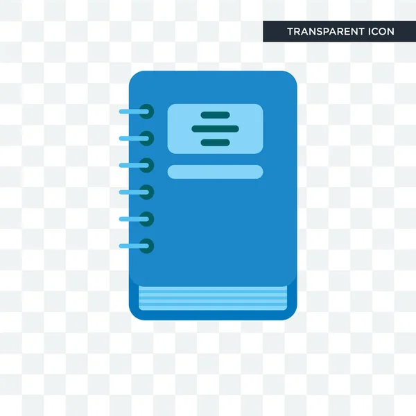 Notebook vector pictogram geïsoleerd op transparante achtergrond, Noteboo — Stockvector