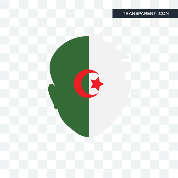 Saydam arka plan üzerinde Cezayir izole Cezayir vektör simgesi — Stok Vektör