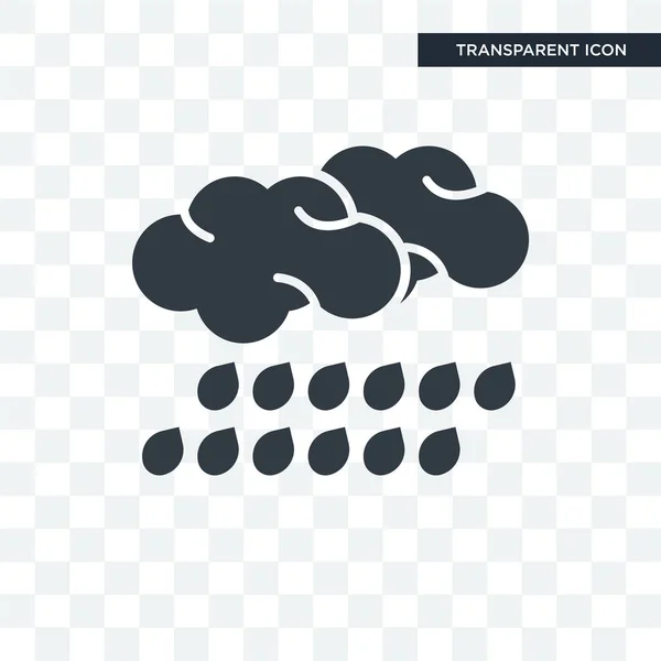 Regen vector pictogram geïsoleerd op transparante achtergrond, regen logo d — Stockvector