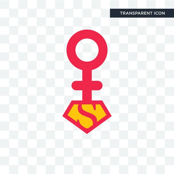 Superwoman vector icono aislado sobre fondo transparente, super — Vector de stock