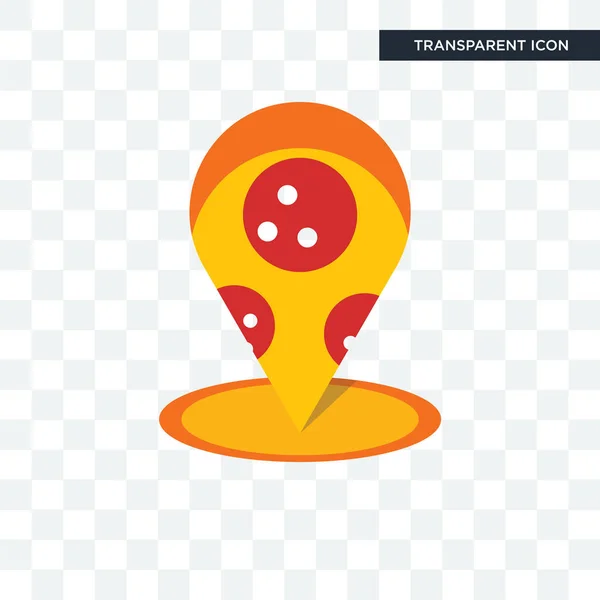 Pizza loc vector icon izolat pe fundal transparent, pizz — Vector de stoc
