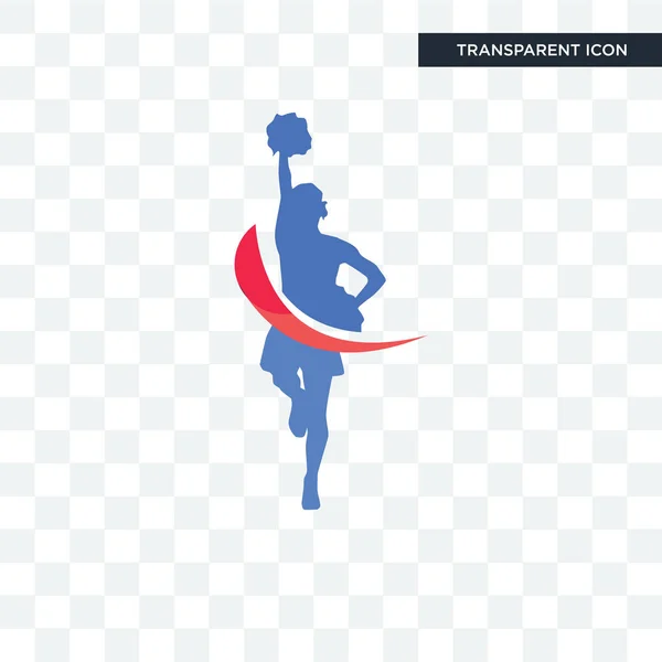 Cheerleader vector pictogram geïsoleerd op transparante achtergrond, chee — Stockvector