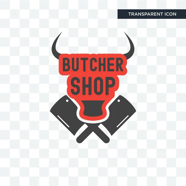 Butcher shop vector icon isolated on transparent background, but — Stock Vector