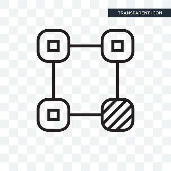 Ícone vetorial quadrado isolado no fundo transparente, Praça lo — Vetor de Stock