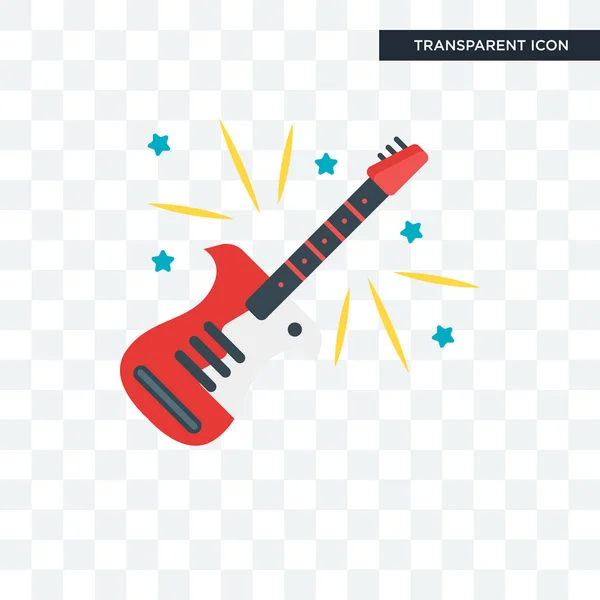 Guitar vector icon isolated on transparent background, Guitar lo — Stock Vector