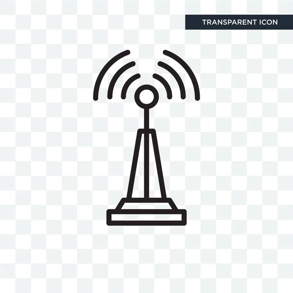 Wireless vector icon isolated on transparent background, Wireles — Stock Vector