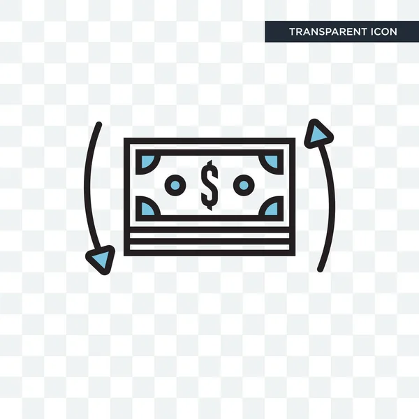 Geld vector pictogram geïsoleerd op transparante achtergrond, geld logo — Stockvector