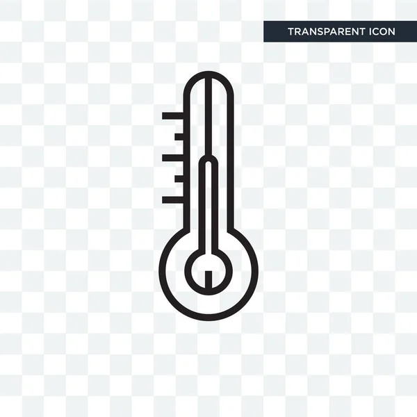 Thermometer vector pictogram geïsoleerd op transparante achtergrond, Ther — Stockvector