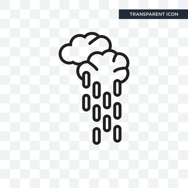 Icono de vector de lluvia aislado sobre fondo transparente, logotipo de lluvia d — Archivo Imágenes Vectoriales