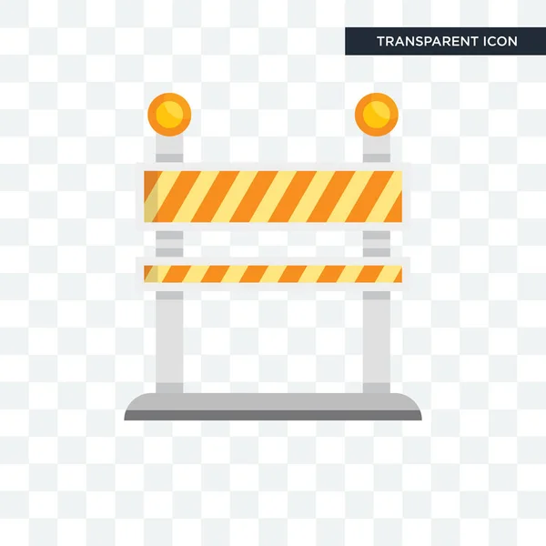Barrier vector icon isolated on transparent background, Barrier — Stock Vector