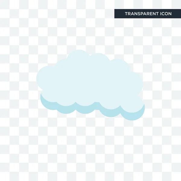 Cloude vector pictogram geïsoleerd op transparante achtergrond, Cloude lo — Stockvector