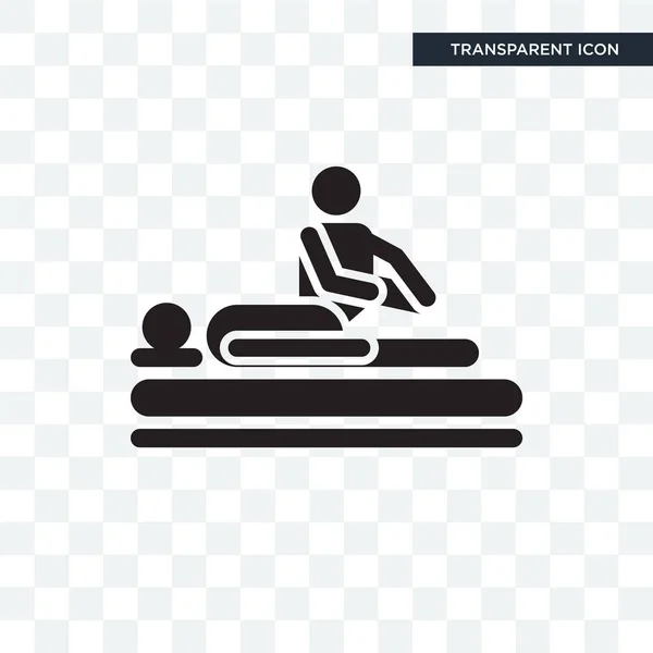 Massage vector icon isolated on transparent background, Massage — Stock Vector