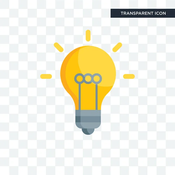 Light bulb vector icon isolated on transparent background, Light — Stock Vector