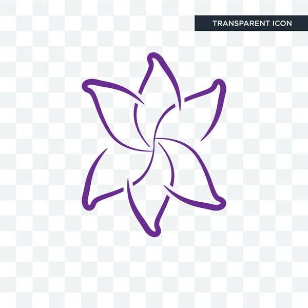 Lily flower vector icon isolated on transparent background, lily — Stock Vector