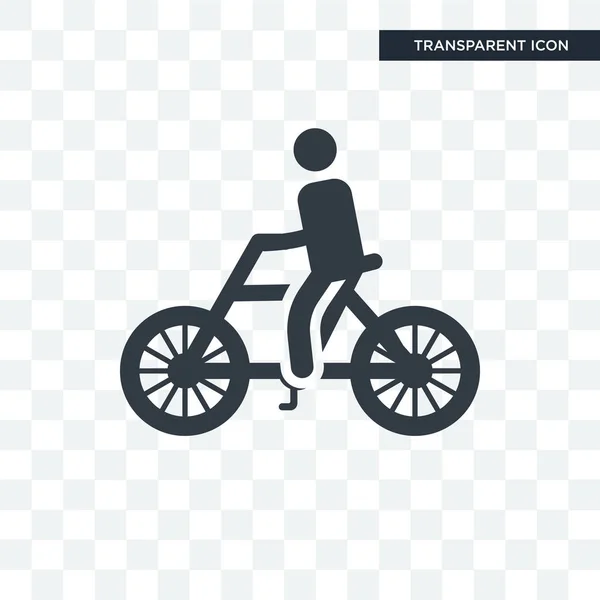 Bicicleta icono vector aislado sobre fondo transparente, Bicicleta — Vector de stock