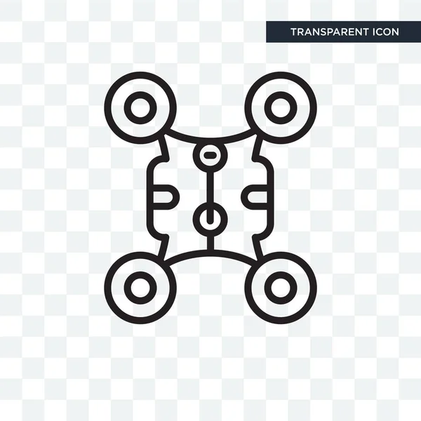 Drone vector icon elszigetelt átlátszó háttér, Drone logo tervezés — Stock Vector