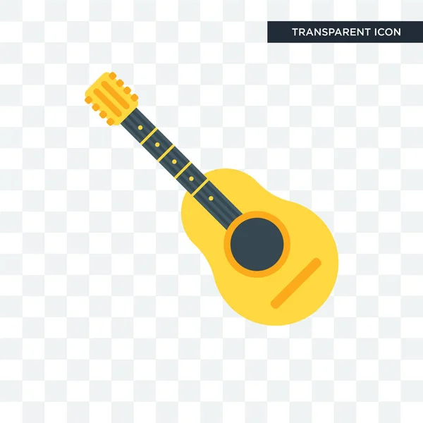 Icona vettoriale della chitarra isolata su sfondo trasparente, Guitar lo — Vettoriale Stock