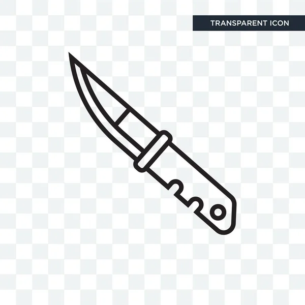 Ícone de vetor de faca isolado no fundo transparente, logotipo da faca — Vetor de Stock