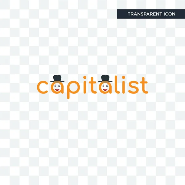 Kapitalistiska vektor ikonen isolerad på transparent bakgrund, capit — Stock vektor