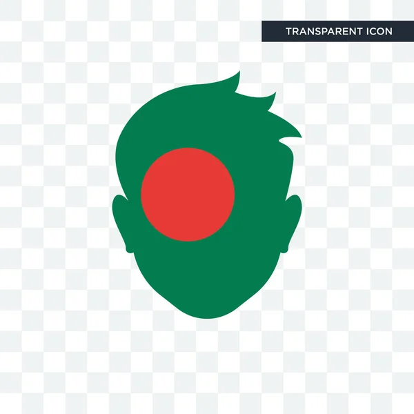 Saydam arka plan üzerinde Bangl izole Bangladeş vektör simgesi — Stok Vektör