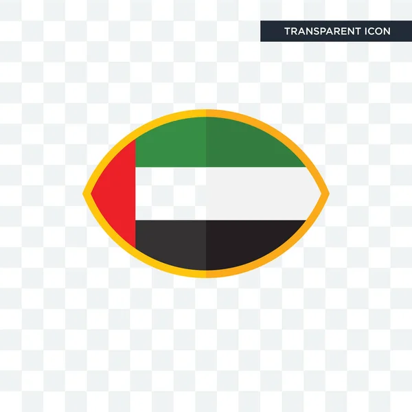 Uae flag vector icon isolated on transparent background, uae fla — Stock Vector