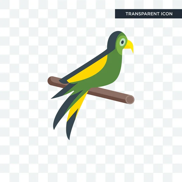 Icona vettoriale pappagallo isolata su sfondo trasparente, Parrot lo — Vettoriale Stock
