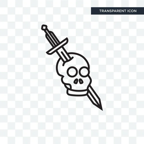 Schedel vector pictogram geïsoleerd op transparante achtergrond, Skull logo — Stockvector