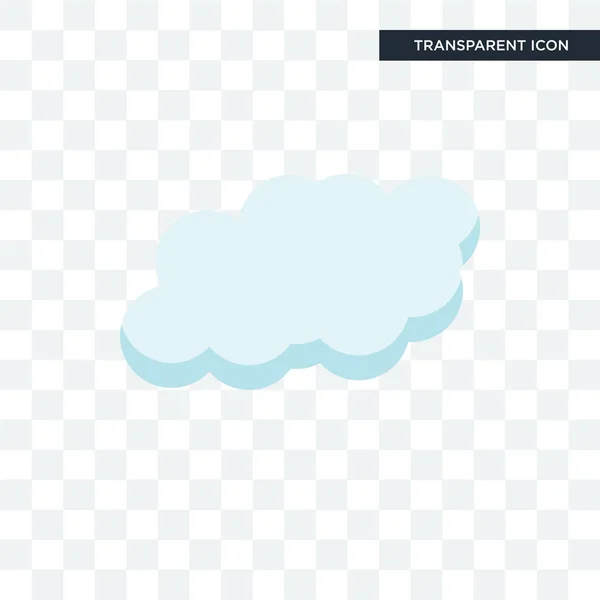 Cloude vector pictogram geïsoleerd op transparante achtergrond, Cloude lo — Stockvector