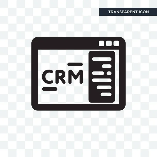 Icono vectorial CRM aislado sobre fondo transparente, logotipo de CRM des — Archivo Imágenes Vectoriales
