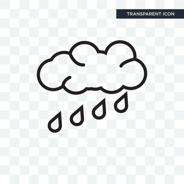 Icono de vector de lluvia aislado sobre fondo transparente, logotipo de lluvia d — Archivo Imágenes Vectoriales