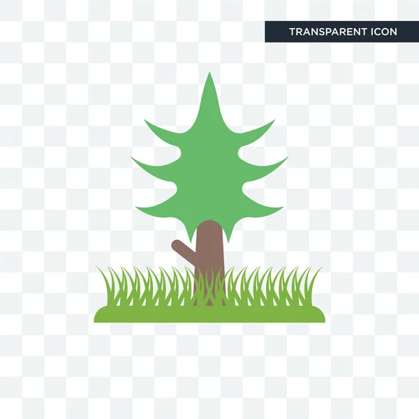 Tree vector icon isolated on transparent background, tree logo d — Stock Vector