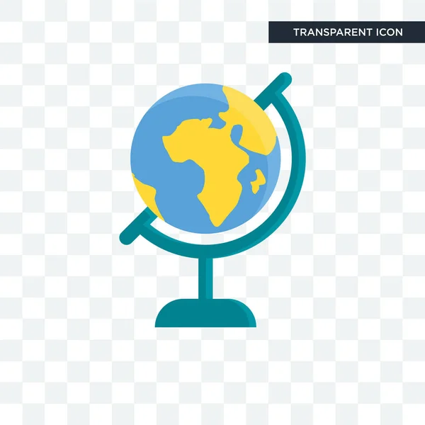 グローブのロゴを透明な背景に分離された地球ベクトル アイコン — ストックベクタ