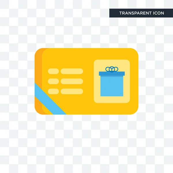 Carta regalo vettoriale icona isolata su sfondo trasparente, Regalo c — Vettoriale Stock
