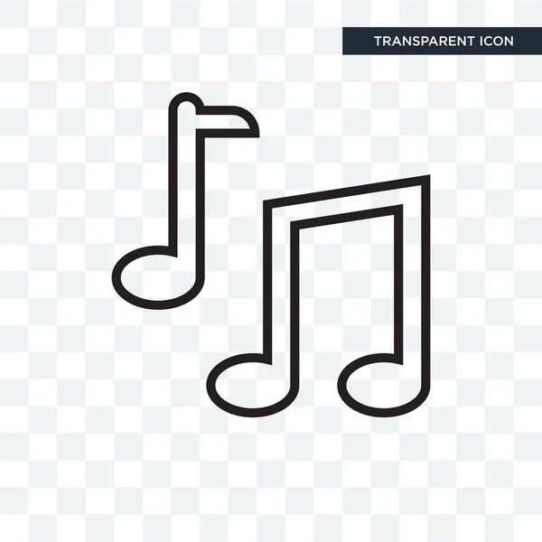 Musical note vector icon isolated on transparent background, Mus