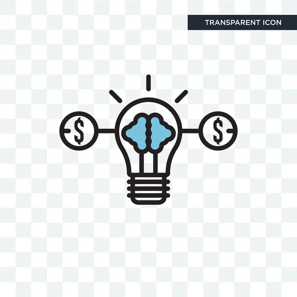 Idea vector icon isolated on transparent background, Idea logo d — Stock Vector
