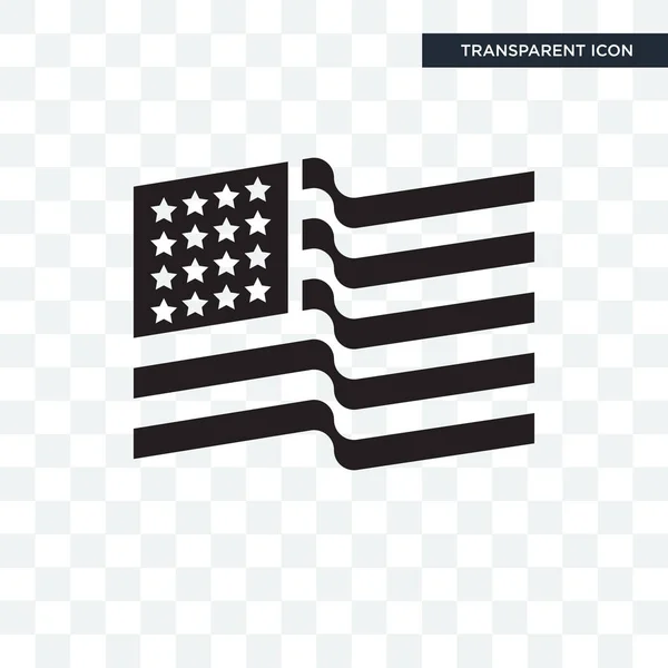 United states vector icon isolated on transparent background, Un — Stock Vector