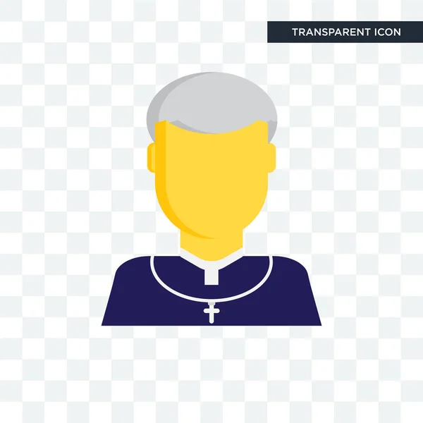Icône vectorielle prêtre isolé sur fond transparent, Prêtre lo — Image vectorielle