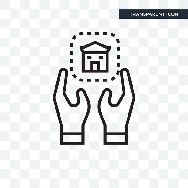 House vector icon isolated on transparent background, House logo — Stock Vector