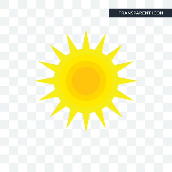 Sun vector icon isolated on transparent background, Sun logo des — Stock Vector