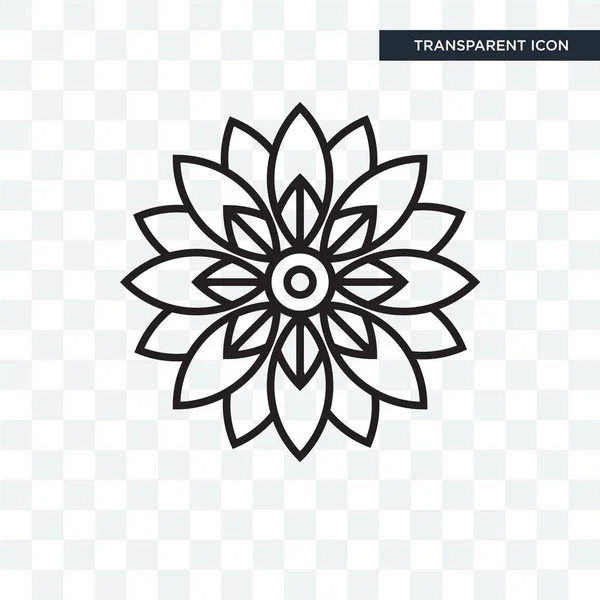 Flower vector icon isolated on transparent background, Flower lo — Stock Vector